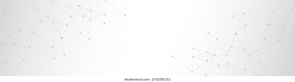 Abstractas fondo gris claro con puntos y líneas conectadas que forman un patrón de red digital moderno, ideal para presentaciones de tecnología, negocios y ciencias y Diseño web.