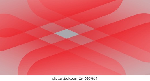 Abstract light grey background with glowing geometric lines. Modern red gradient square shape design. Futuristic technology concept. Suitable for brochure, corporate, website.modern.