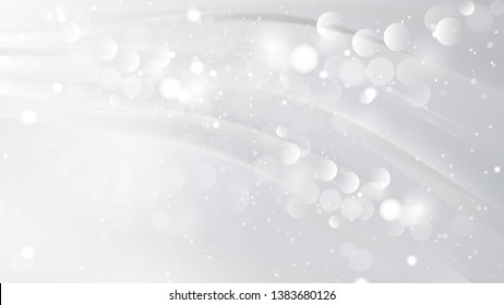 Abstract Light Grey Blurred Lights Background Vector