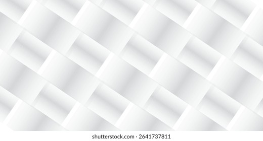 Abstract light grey business background with boxes, shadow lines. Grey office cover banner. Diagonal diamond lines design. Premium minimalist blank technology.