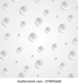 Abstract light grey circle balls background. Vector illustration template design