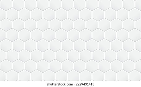 Abstract light grey hexagon texture background. Vector, 2023
