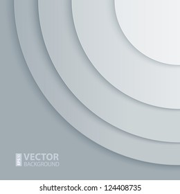 Abstract light grey round shapes background. RGB EPS 10 vector illustration