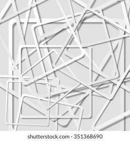 Abstract light grey squares background. Vector design