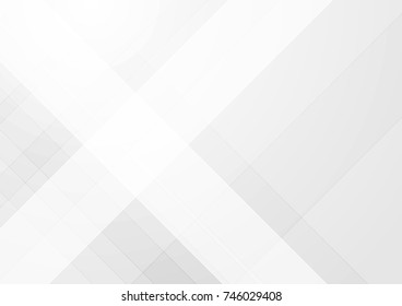Abstract light grey tech geometric background. Vector template design
