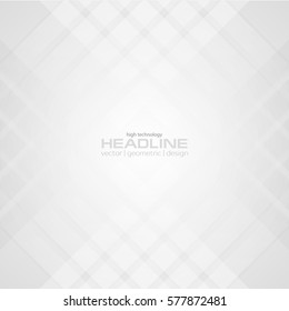 Abstract light grey tech pattern background. Vector geometric design