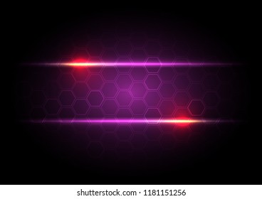 abstract light with hexagon  background. illustration vector design 