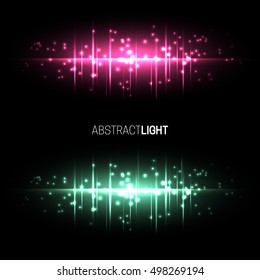 Abstract light. Holiday light rays. Vector design layout for your flyers, covers, posters, brochures.
