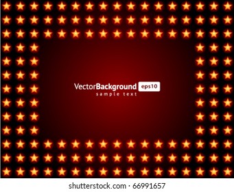 Lâmpadas de luz abstratas como fundo do vetor estelar