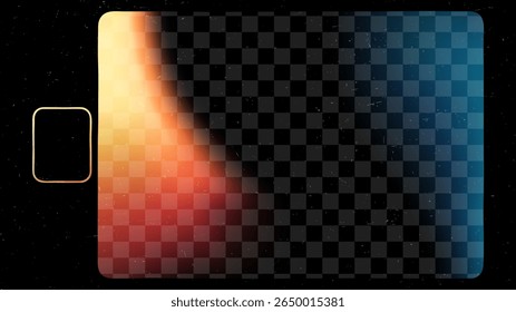 abstract light leak on film frame texture with dust and scratches for overlay background and retro effect