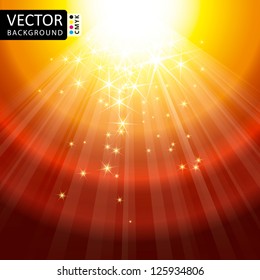 Abstract Light Lens Flare Shine Stars Flying Rays Vector