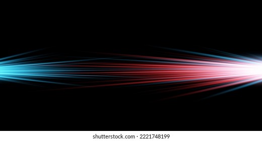 Fondo de líneas luminosas abstractas. Movimiento de líneas de neón. En un fondo negro.