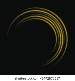 Abstractas líneas de luz de movimiento rápido con destellos, colores dorados. Curva brillante, línea de velocidad. Movimiento Abstractas. Rastros dinámicos.