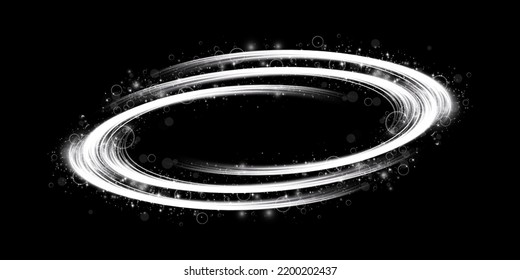 Abstract light lines of motion and speed with white color sparkles. Light everyday glowing effect. semicircular wave, light trail curve swirl, car headlights, incandescent optical fiber png.
