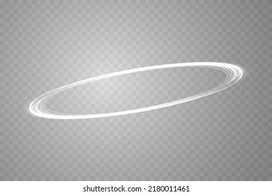 Abstract light lines of movement and speed with white color glitters. Light everyday glowing effect. semicircular wave, light trail curve swirl, car headlights, incandescent optical fiber png.
