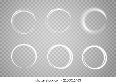 Abstract light lines of movement and speed with white color glitters. Light everyday glowing effect. semicircular wave, light trail curve swirl, car headlights, incandescent optical fiber png.
