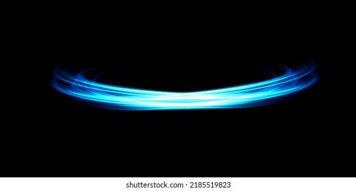 Abstract light lines of movement and speed. light ellipse. Galaxy Glint. Glowing podium. Space tunnel. Light everyday glowing effect. semi-circular wave, light trail curve swirl. Bright spiral. 