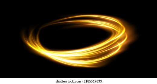 Abstract light lines of movement and speed. light ellipse. Galaxy Glint. Glowing podium. Space tunnel. Light everyday glowing effect. semi-circular wave, light trail curve swirl. Bright spiral. 