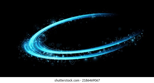 Abstract light lines of movement and speed. light ellipse. Galaxy Glint. Glowing podium. Space tunnel. Light everyday glowing effect. semi-circular wave, light trail curve swirl. Bright spiral. 