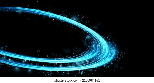 Abstract light lines of movement and speed. light ellipse. Galaxy Glint. Glowing podium. Space tunnel. Light everyday glowing effect. semi-circular wave, light trail curve swirl. Bright spiral. 