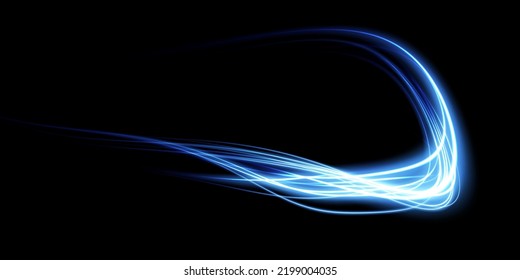 Abstract light lines of movement and speed. light blue ellipse. Glitter Galaxy. Glowing podium. Space tunnel. Light everyday glowing effect. semicircular wave, light vortex wake. Bright spiral.
