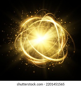 Resumen de líneas de luz de movimiento y velocidad. elipse de luz. Galaxy Glint. Podio brillante. Túnel espacial. Efecto luminoso diario. onda semicircular, giro de la curva de traza luminosa. Espiral brillante. 
