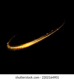 Abstract light lines of movement and speed with white color glitters. Light everyday glowing effect. semicircular wave, light trail curve swirl, car headlights, incandescent optical fiber png.
