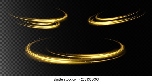 Abstract light lines of movement and speed. light ellipse. Galaxy Glint. Glowing podium. Space tunnel. Light everyday glowing effect. semi-circular wave, light trail curve swirl. Bright spiral. 