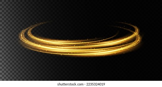 Abstract light lines of movement and speed. light ellipse. Galaxy Glint. Glowing podium. Space tunnel. Light everyday glowing effect. semi-circular wave, light trail curve swirl. Bright spiral. 