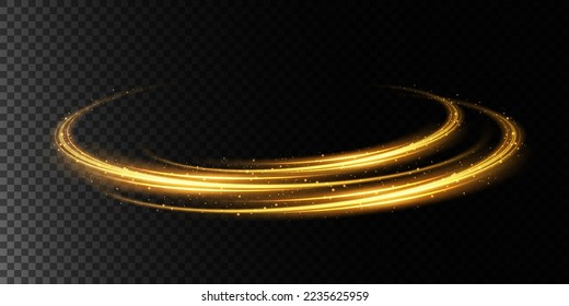 Abstract light lines of movement and speed. light ellipse. Galaxy Glint. Glowing podium. Space tunnel. Light everyday glowing effect. semi-circular wave, light trail curve swirl. Bright spiral. 