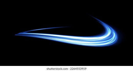 Abstract light lines of movement and speed. light blue ellipse. Glitter Galaxy. Glowing podium. Space tunnel. Light everyday glowing effect. semicircular wave, light vortex wake. Bright spiral.
