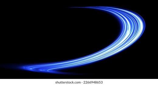 Abstract light lines of movement and speed. light blue ellipse. Glitter Galaxy. Glowing podium. Space tunnel. Light everyday glowing effect. semicircular wave, light vortex wake. Bright spiral.
