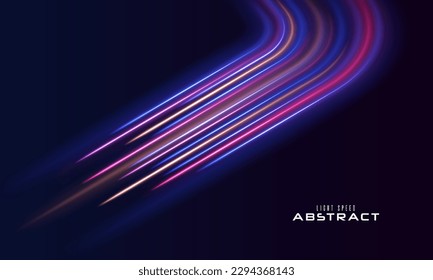 Abstract light lines of movement and speed with purple color sparkles. Laser beams luminous abstract sparkling isolated on a transparent background. Abstract neon color glowing lines background.