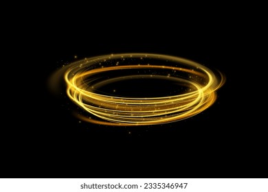 Abstract light lines of movement and speed. light ellipse. Galaxy Glint. Glowing podium. Space tunnel. Light everyday glowing effect. semi-circular wave, light trail curve swirl. Bright spiral.