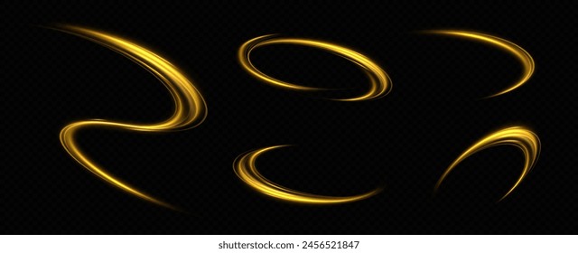 Abstrakte Lichtlinien von Bewegung und Geschwindigkeit. Lichtellipse.Helle Spirale.Spur von Geschwindigkeitslinien.