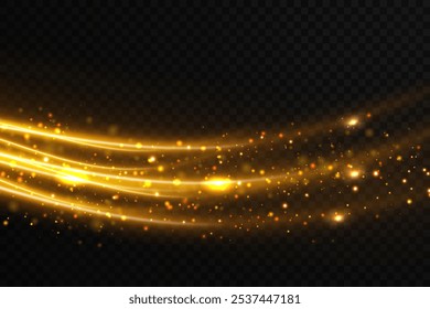 Abstrait des lignes lumineuses de mouvement et de vitesse. ellipse de lumière. Galaxy Glint. Podium scintillant. Tunnel spatial. Effet lumineux quotidien. onde semi-circulaire, légère courbe de traînée tourbillon. Spirale lumineuse.