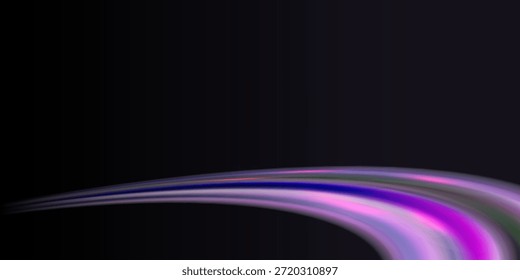 	
Linhas de luz abstratas de movimento e velocidade na cor neon. Acelere o fundo dinâmico com formas retangulares em movimento formando textura, fundo esporte.