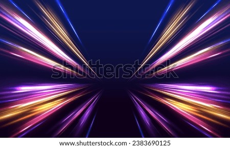Abstract light lines of movement and speed in neon color. Speed dynamic background with rectangular shapes in motion forming texture, sport background.	
