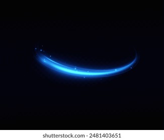 Líneas de luz Abstractas de movimiento de velocidad, colores azules.Curvas de neón brillante.Movimiento Abstractas.Líneas de neón de velocidad azul. Rastros dinámicos.	