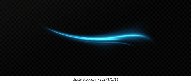Abstrakte Lichtlinien der Geschwindigkeit Bewegung, blaue Farben.Neon leuchtende Kurven.Abstrakte Bewegung.Neon Linien der blauen Geschwindigkeit. Dynamische Spuren.