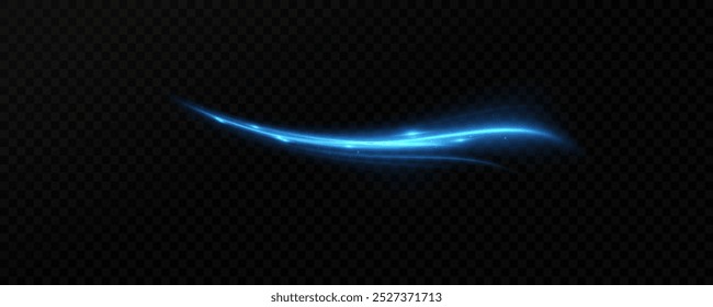 Líneas de luz Abstractas de movimiento de velocidad, colores azules. Curvas brillantes de neón. Movimiento Abstractas. Líneas de neón de velocidad azul. Huellas dinámicas.