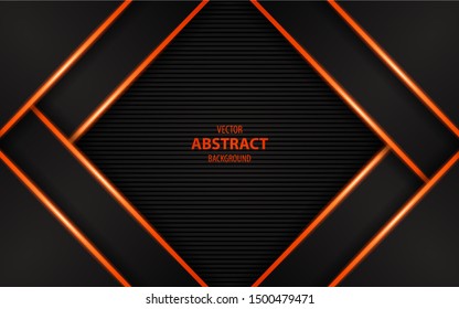 Abstract light metallic orange overlapping layer background. Technology style concept vector design for use frame, wallpaper, advertising, corporate