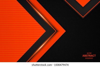 Abstract light metallic orange overlapping layer background. Technology style concept vector design for use frame, wallpaper, advertising, corporate