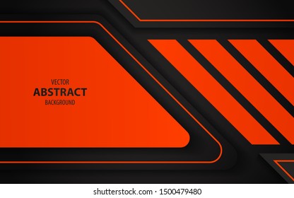 Abstract light metallic orange overlapping layer background. Technology style concept vector design for use frame, wallpaper, advertising, corporate