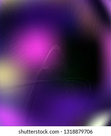 Abstract light music purple background. Vector energy illustration with waves lines and bokeh.