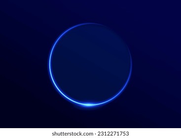 Abstract light neon background. luminous circle. Luminous spiral cover. Wake wave, fire path trail line and swirl effect curve. Food isolated. space tunnel. Ellipse shimmery color. Blue shiny glitter.