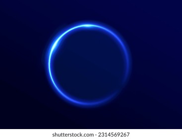 Abstract light neon background. luminous circle. Luminous spiral cover. Wake wave, fire path trail line and swirl effect curve. Food isolated. space tunnel. Ellipse shimmery color. Blue shiny glitter.