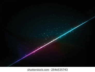 Fondo de diseño de concepto de neón de luz Abstractas. Neón abstracto, líneas de reflexión fondos de Vector