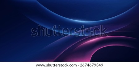 Abstract light neon curve technology background, Blue and Pink glowing lines background for presentation business or tech event poster EPS 10