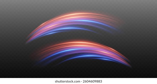 Abstract light neon lines of speed and movement.